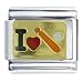 I Heart Baseball Sport Italian Charms Bracelet Link