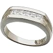 0.75Ct.T.W. Round Brilliant Cut Diamonds in Platinum. Men's Platinum Princess Diamond Band