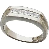 Men's Princess Platinum Diamond Band