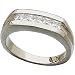 0.75Ct.T.W. Round Brilliant Cut Diamonds in Platinum. Men's Platinum Princess Diamond Band