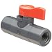 Asahi America Labcock PVC Ball Valve, Inline, Unibody, Lever, 1/4" NPT Female