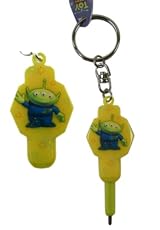 Disney Toy Story Yellow Green Alien Keychain - Toy Story Green Alien Key Ring with Slide Out Pen