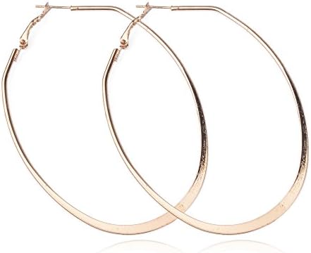 1 Pair Rose Gold Oval Drop Circle Earring Ring Charms