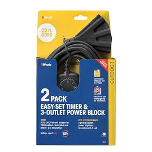 Woods Outdoor Timer With Power Block (59418) by 
