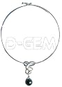 Majorca black pearl Necklace