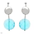 Made in Italy Attractive Earrings With Simulated gems Beautifully Crafted in 925 Sterling silver. Total item weight 16.6g Length 57mm