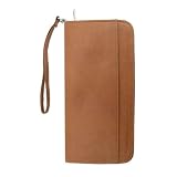 Piel Zippered Passport/Ticket Holder