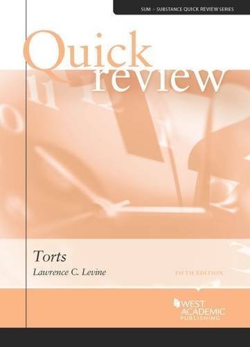 Quick Review of Torts (Quick Review Series) 5th edition by Levine, Lawrence (2014) Paperback