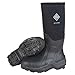 Boots, Size 9, 16" Height, Black, Plain, PR