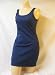 Ladies Pullover Short Tank Dress Soft Denim Blue Cotton-Lycra Medium