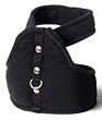 BLACK - Soft Black Cowboy Dog Adjustable Collar with Chrome Studs - TEACUP