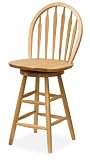 Winsome 89624 Beech Beechwood BAR STOOL WINDSOR 24 Inch ARROW BACK SWIVEL SEAT
