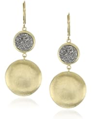 Marcia Moran "Illume" 18k Gold-Plated Titanium and Gold Round Shell Earrings