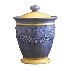 Pfaltzgraff Pistoulet Tea of Courage Canister