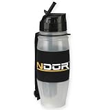 NDuR 28oz Clear Flip Top Filtration Bottle w/ Black Cap