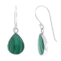 Malachite Small Teardrop Earring - Green