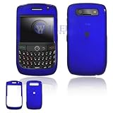 Blackberry Curve 8900 Javelin Cell Phone Blue Rubber Feel Protective Case Faceplate Cover