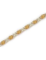 10kt Yellow Gold Oval Citrine Bracelet.