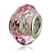 'Royal Pink' Faceted Resin Slide-on. Slide-off Charm or Bead - Pandora Charm Bracelet Compatible