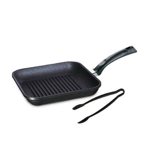 Berndes Signo Cast Classic Grillpan with Steak Tongs, 28 cm