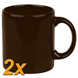 Produkt-Bild: 2x Tasse / Kaffeebecher / Henkelbecher / Waechtersbach / W&auml;chtersbacher Keramik / brilliante Farbe / chocolate