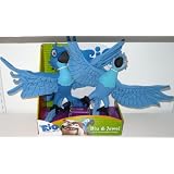 RIO the Movie Blu & Jewel the Macaw Parrots 8" Plush Stuffed Toy Dolls w/removable chain ~ Toy Quest Ltd.