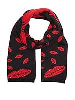 Alice Hannah Bufanda Lana Lips Jacquard (Negro)