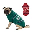 Large Jacquard Design Dog Pullover Sweater Red