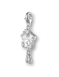 MELINA Charms clip on pendant cuckoo clock sterling silver 925