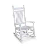 Jack Post KN-22W Knollwood Classic Wood Rocking Chair, Gloss White