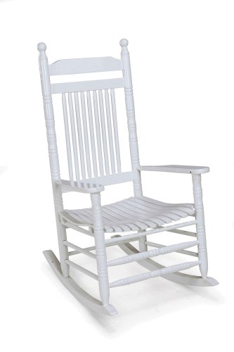Jack Post KN-22W Knollwood Classic Wood Rocking Chair, Gloss White