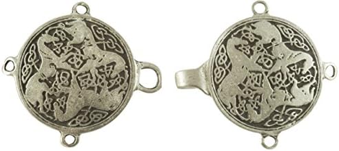 Celtic Horses Pewter Tunic, Cloak or Cape Clasp