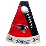 NEW ENGLAND PATRIOTS 19 Plush Christmas Santa Hat with Team Logo & Team Colors