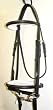 Padded Leather Event / Dressage Snaffle Bridle with Flash and Web Reins