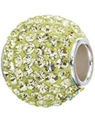Zable (tm) Sterling Silver Lemonade Crystals Pandora Compatible Bead / Charm