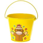 Sock Monkey Metal Bucket