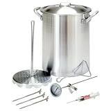 Bayou Classic 3025 30-Quart Aluminum Turkey Fryer Pot with Accessories