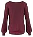 Bepei Women Tops V Neck Long Sleeves Front Pleated Shirts Blouses