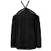 Sunward(TM)Women Fashion Irregular Strapless Chiffon Tops (Large, Black)