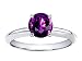 Jewelry : 1.25 cts Genuine Amethyst Solitaire Engagement Ring - 14kt White or Yellow Gold