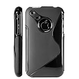 Black Designer Soft Silicone Case Cover For iPhone 3G 3GS