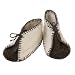 Lucky Jade Tibetan Booties - Ivory/Brown, size 0-6 months