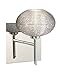 Besa Lighting 1SW-5612GL-CR-SQ 1X40W G9 Lasso Square Canopy Wall Sconce with Glitter Glass, Chrome Finish
