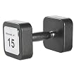Reebok Square Chrome Dumbbell with Rubber Coating - 15 lbs.