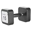 Reebok Square Chrome Dumbbell with Rubber Coating - 15 lbs.
