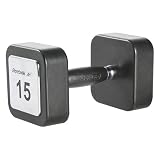 Reebok Square Chrome Dumbbell with Rubber Coating - 15 lbs.