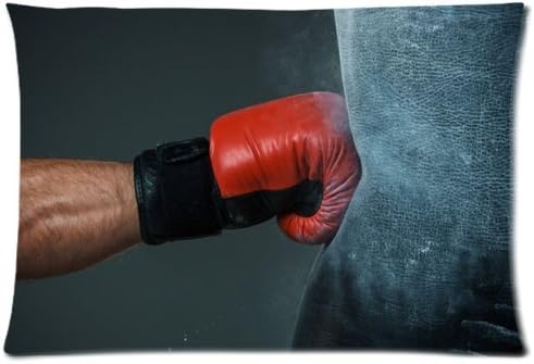 The Boxer Hit the Boxing Bag - Custom Personalized Pillowcase/ Pillow Cover Rectangle With Comfortable Decorative Cotton and Polyester Standard 20x26(One side)