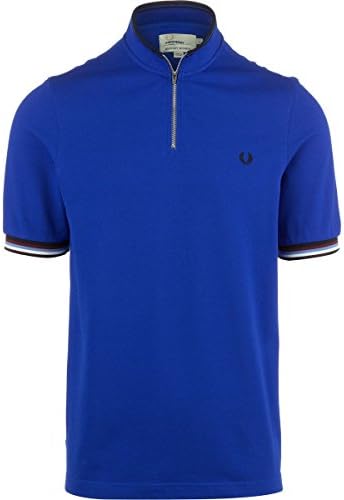 Fred Perry USA Champion Tipped Bradley Shirt - Short Sleeve - Men's Racing Blue, M