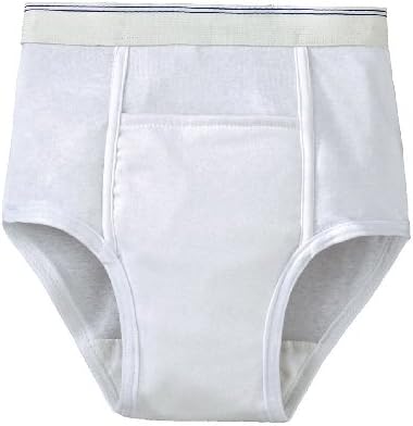 NWT Men's Reusable Moderate to Heavy Incontinence Brief: Holds up to 6 oz LG