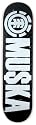 ELEMEMT CHAD MUSKA BLACK & WHITE LOGO SKATEBOARD DECK 7.75 X 31.125